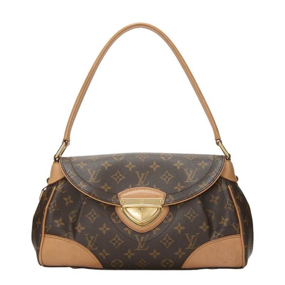 Louis Vuitton Brown Monogram Coated Canvas & Vachetta Leather Beverly Mm